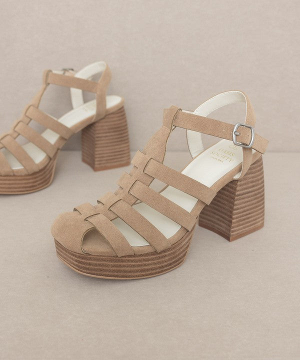 Hailey - Gladiator Platform Heel Sandals For Women