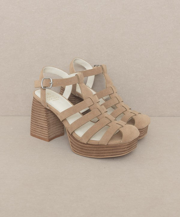 Hailey - Gladiator Platform Heel Sandals For Women