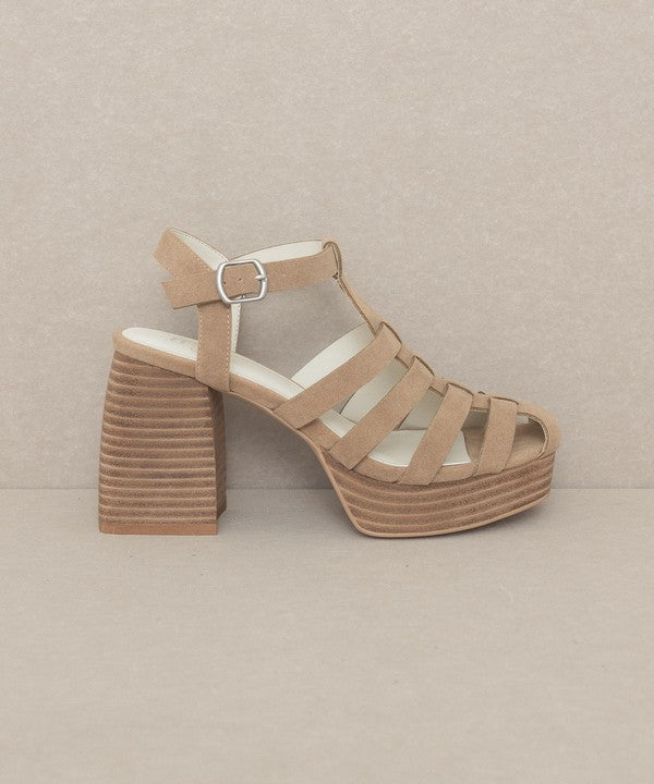 Hailey - Gladiator Platform Heel Sandals For Women