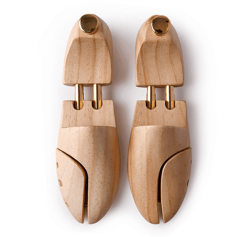 1 Pair Adjustable Cedar Shoe Tree made of Springs & Solid Wood - Ashour Shoes