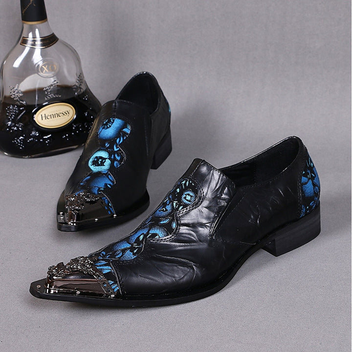 Men's Novelty Shoes - Chinoiseries Black Oxfords - Ashour Shoes