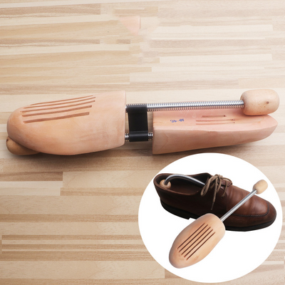 2 Pcs Wooden Shoe Stretcher, Shoe Trees, Adjustable Length & Width for Men and Women