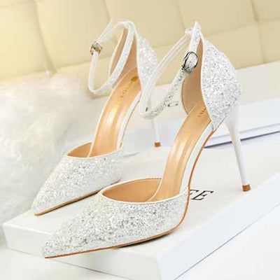 Pointed Toe Faux Leather Casual - Women's Stiletto High Heels Wedding Shoes
