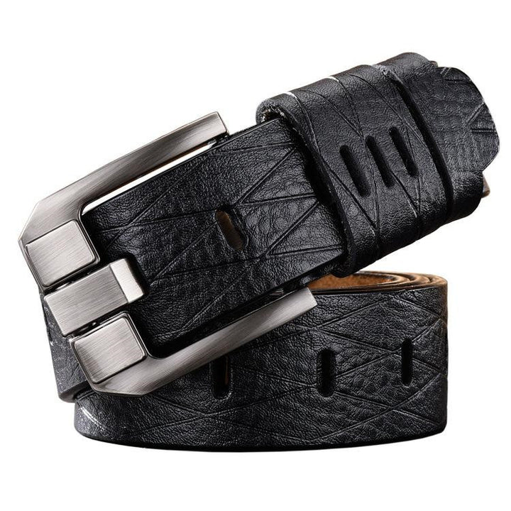 Versatile double leather belt for men - Ashour Shoes