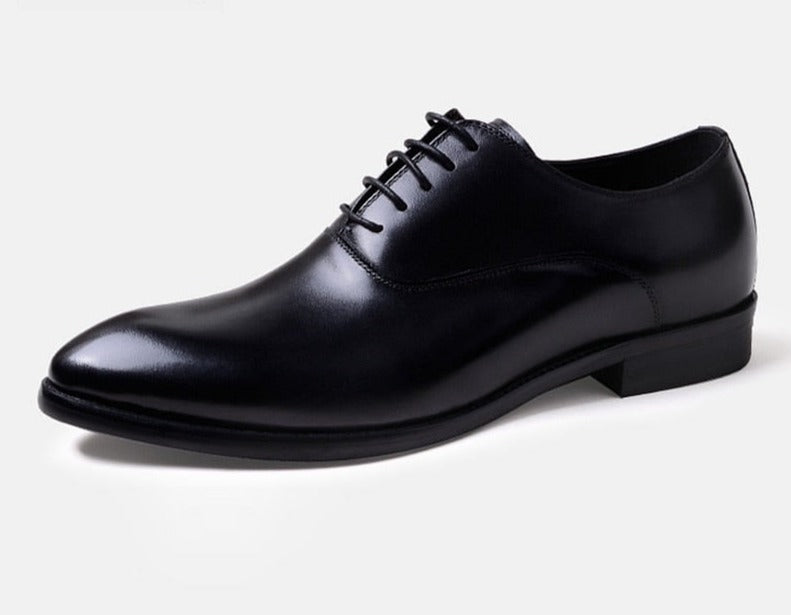 ashour genuine leather oxford dress shoes for men black