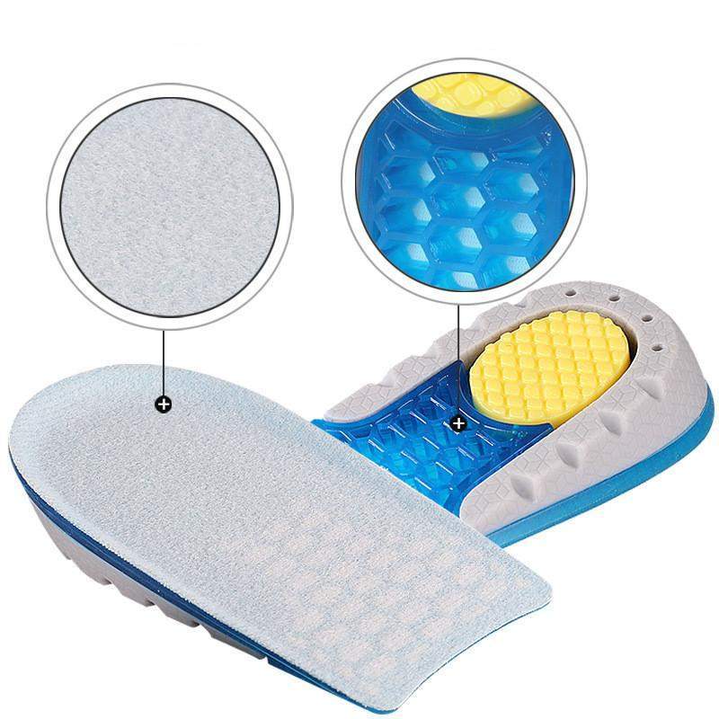 Honeycomb cushioned Invisible Heightening Insole - Compact Height inserts