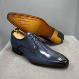 The Ardito - Men's Elegant Leather Oxford Dress Shoes (Whole Cut) - Ashour Shoes