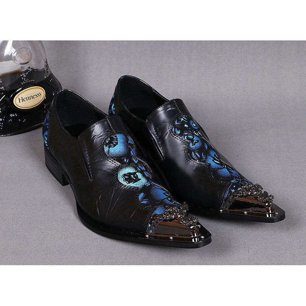 Men's Novelty Shoes - Chinoiseries Black Oxfords - Ashour Shoes