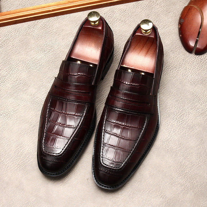 il Milanino - Elegant leather alligator print Loafers (Crocodile pattern) - Ashour Shoes