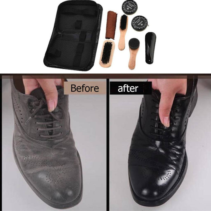 Premium Shoes Cleaning - Shoes Polishing Care Kit (8 Pieces) - Ashour Shoes