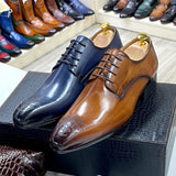 The Ardito - Men's Elegant Leather Oxford Dress Shoes (Whole Cut) - Ashour Shoes