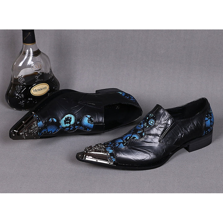 Men's Novelty Shoes - Chinoiseries Black Oxfords - Ashour Shoes