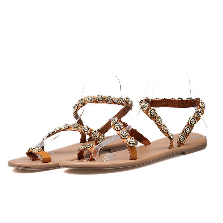 The boho - Women's Sandals Rhinestone Flat Slippers