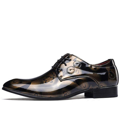 Mauro Arese Shiny leather lace-up men's leather fashion dress shoes
