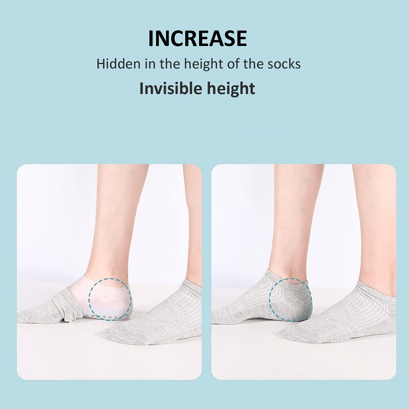 The Original Invisible Height Increase Insoles - Socks like height inserts. (1-2 inches) - Ashour Shoes