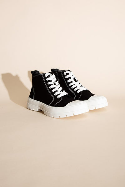 CRAYON-G LACE UP Canvas SNEAKERS for women