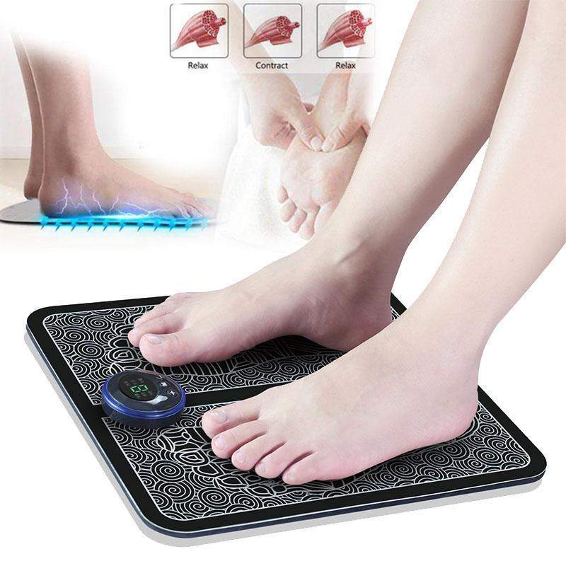 Electric EMS Foot Massager Pad Feet Muscle Stimulator Leg Reshaping Foot Massage Mat Relieve Ache Pain Health Care - Ashour Shoes