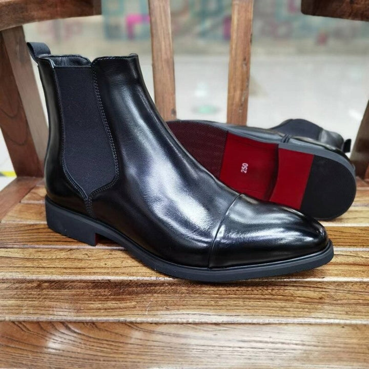 il Rossone - Red Bottom Chelsea Leather Boots for men - Ashour Shoes