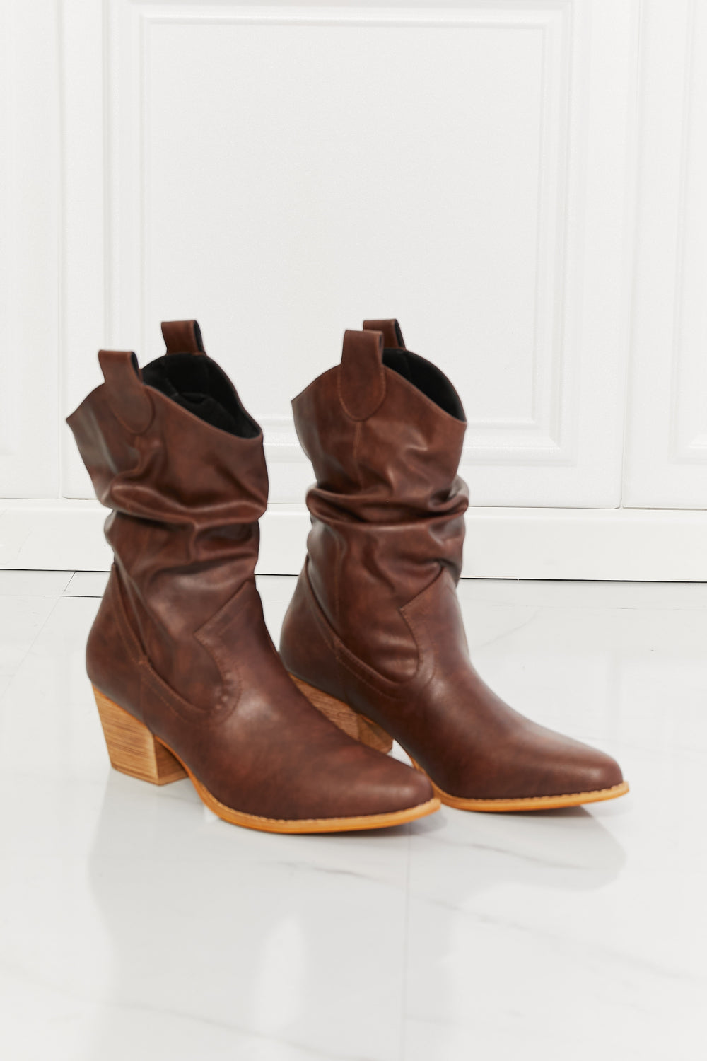 Texas Scrunch - Cowboy Boots in Brown For women