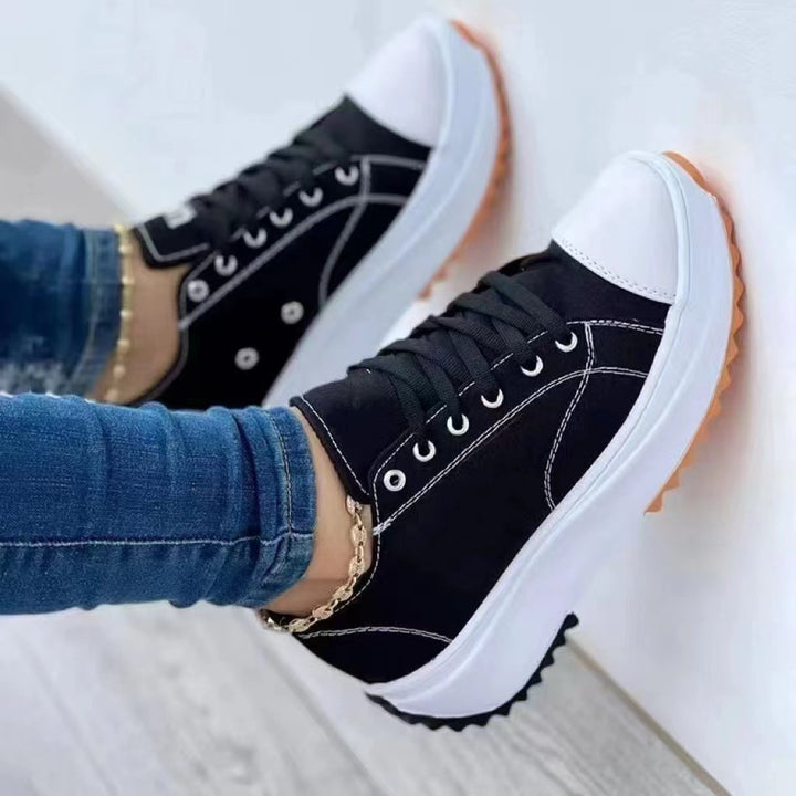 Women's Canvas High Top Casual Shoes - Ashour Shoes