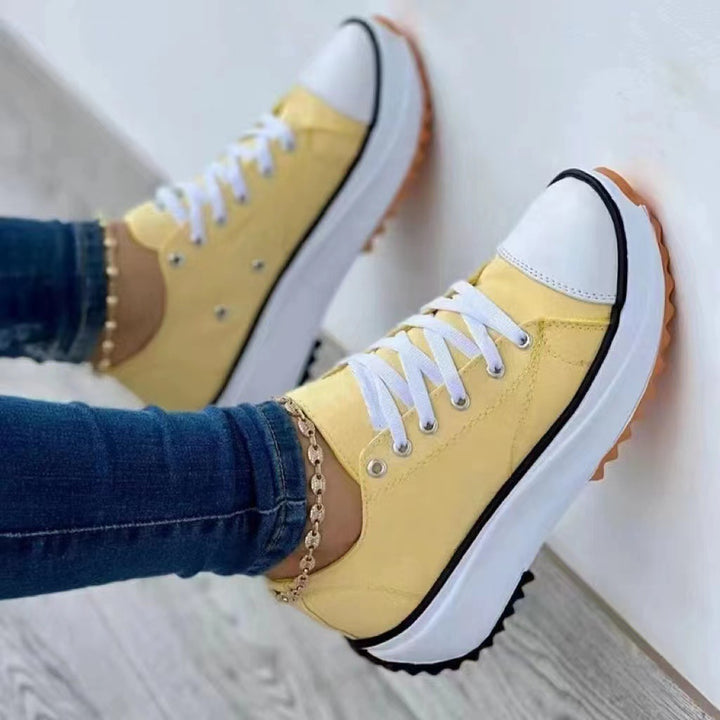 Women's Canvas High Top Casual Shoes - Ashour Shoes