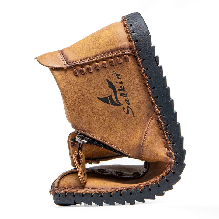 The Jungla Boots - Hand-stitched Eco Leather Boots For Men - Ashour Shoes