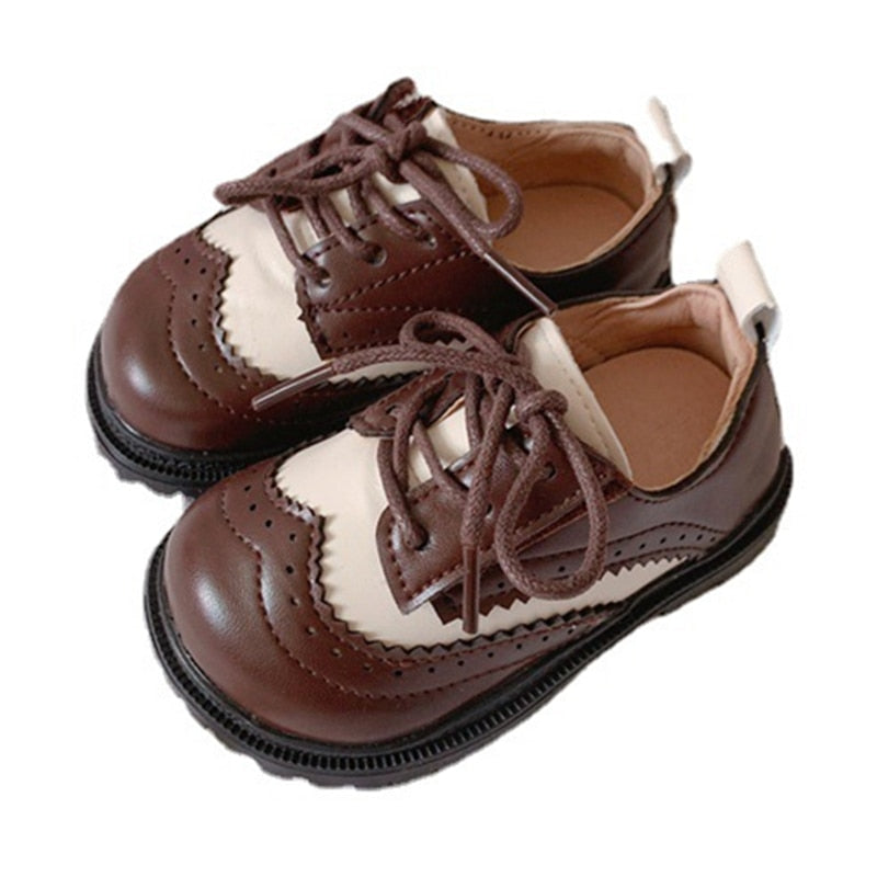 Oxford Wingtip Shoes For kids - Leather Dress Shoes for Children