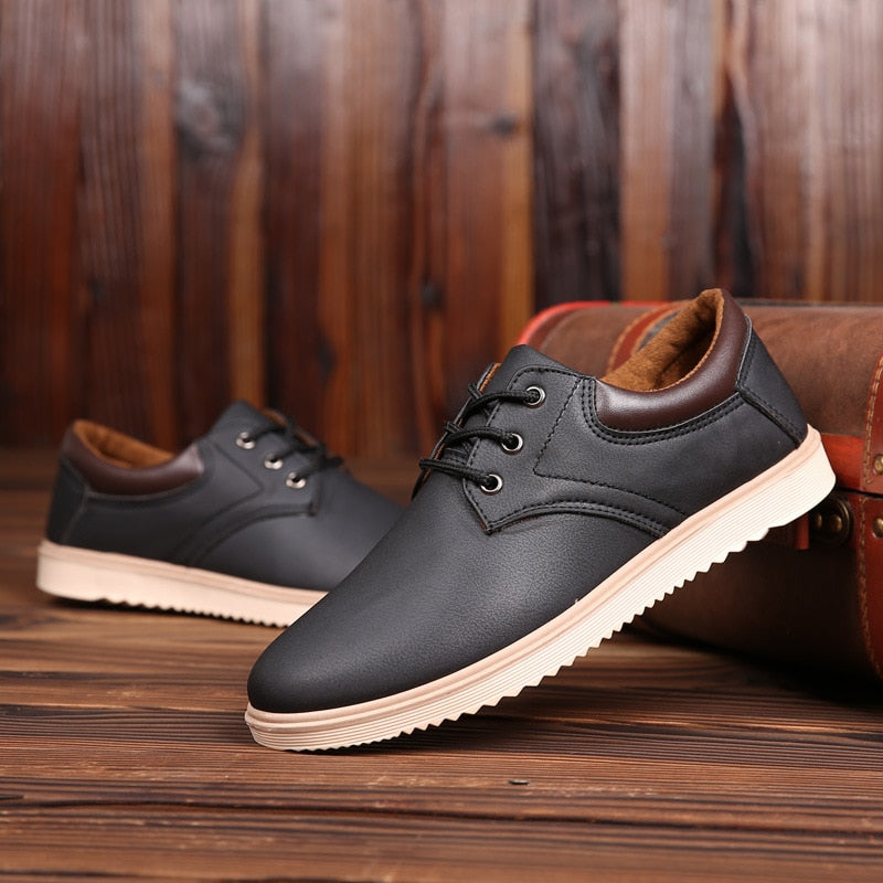 L'ufficio - Casual Men's Elegant Leather Sneakers