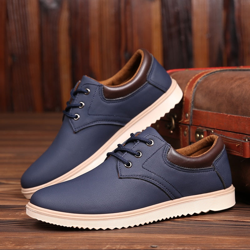 L'ufficio - Casual Men's Elegant Leather Sneakers - Ashour Shoes