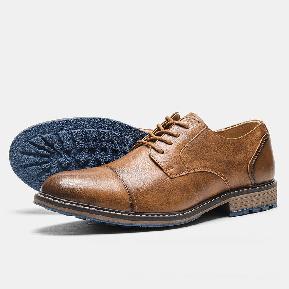 The Merani - Leather Cap Toe Sneakers For Men - Ashour Shoes