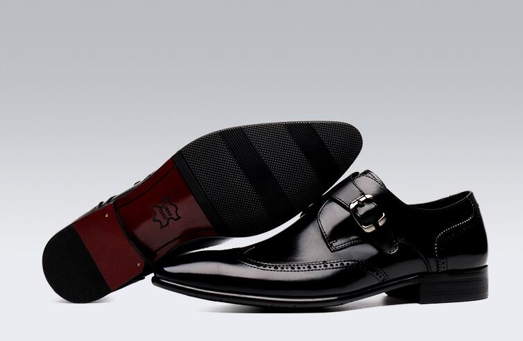 L'ultimo - High Fashion Monkstrap Red Bottom Leather Shoes For men