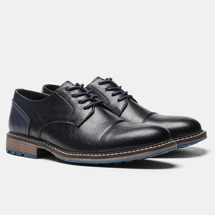 The Merani - Leather Cap Toe Sneakers For Men - Ashour Shoes