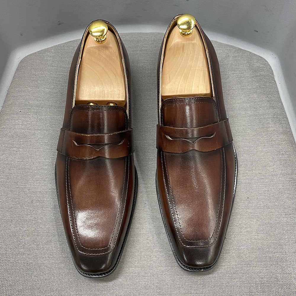 CCL2 - Classic Men's Leather Penny Loafers - Ashour Shoes