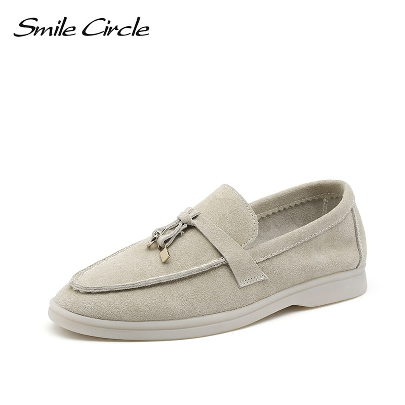 The Zukosia - Women's Suede Leather Tassel Loafers/slip on shoes