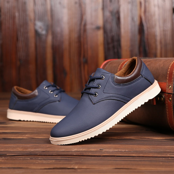 L'ufficio - Casual Men's Elegant Leather Sneakers - Ashour Shoes