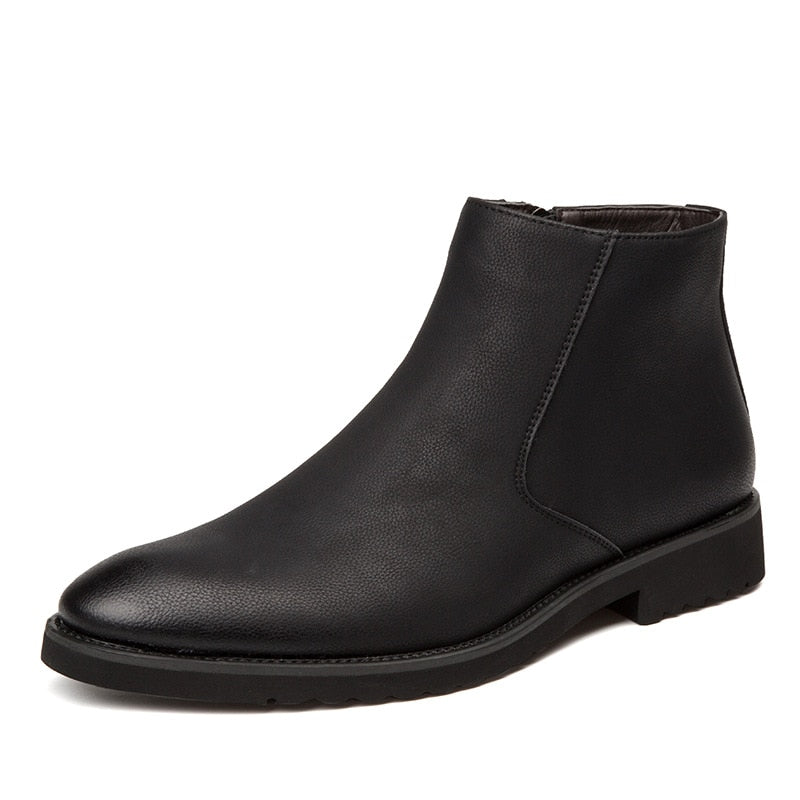 2022 The Chiaro3 - Ankle Leather Boots for Men with a Zipper
