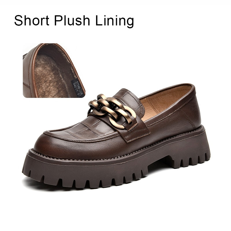 il Grosso - Chunky Genuine Leather Loafers for Women - Ashour Shoes