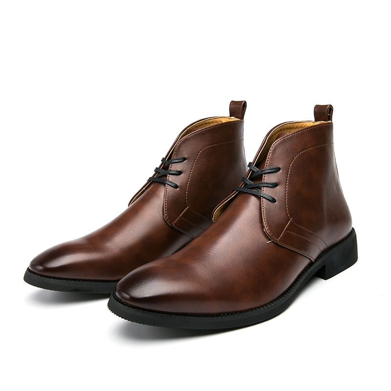 The Misalawa - Leather Ankle chukka Boots For Men - Ashour Shoes