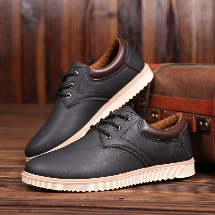 L'ufficio - Casual Men's Elegant Leather Sneakers - Ashour Shoes