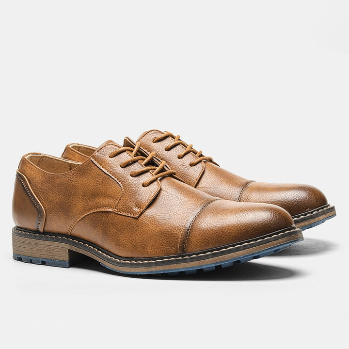 The Merani - Leather Cap Toe Sneakers For Men - Ashour Shoes