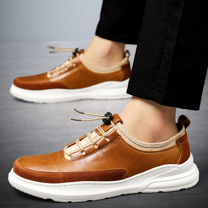 The Lombardo - Genuine Leather Casual Sneakers For Men - Ashour Shoes