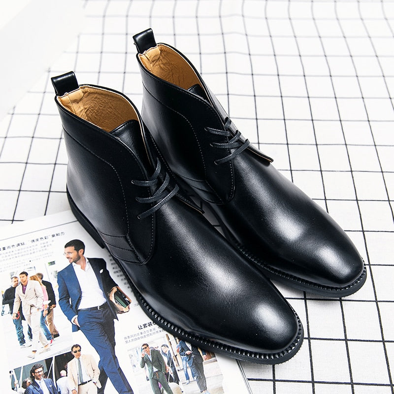 The Misalawa - Leather Ankle chukka Boots For Men - Ashour Shoes