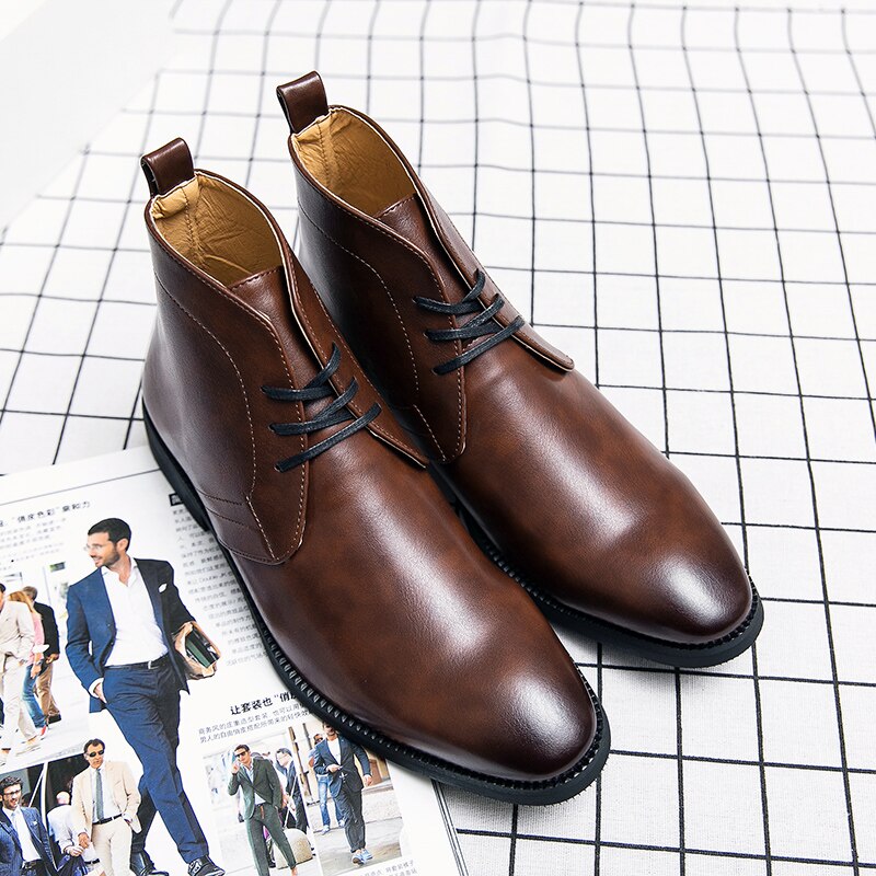 The Misalawa - Leather Ankle Boots For Men