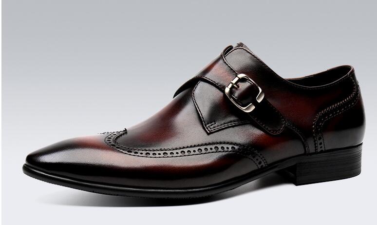 L'ultimo - Brogue Monkstrap Red Bottom Leather Shoes For men - Ashour Shoes