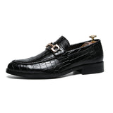 Tamer - Men's Italian Style Alligator print Leather Loafers with horsebit decoration - Ashour Shoes