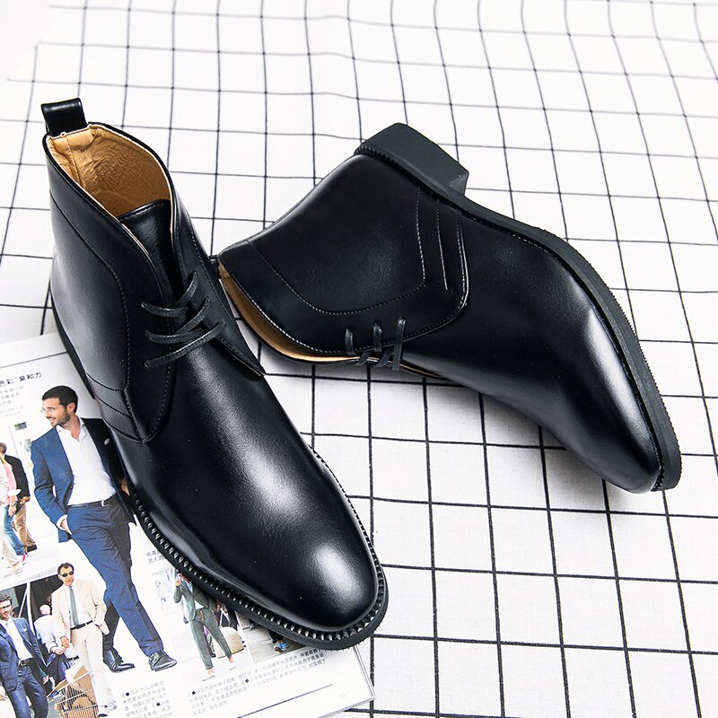 The Misalawa - Leather Ankle Boots For Men