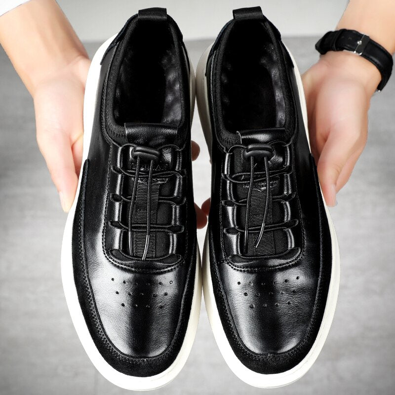 The Lombardo - Genuine Leather Casual Sneakers For Men - Ashour Shoes