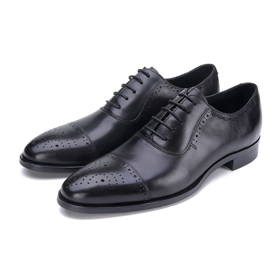 il Ottimo - Classic Leather Captoe Oxford Dress Shoes - Ashour Shoes