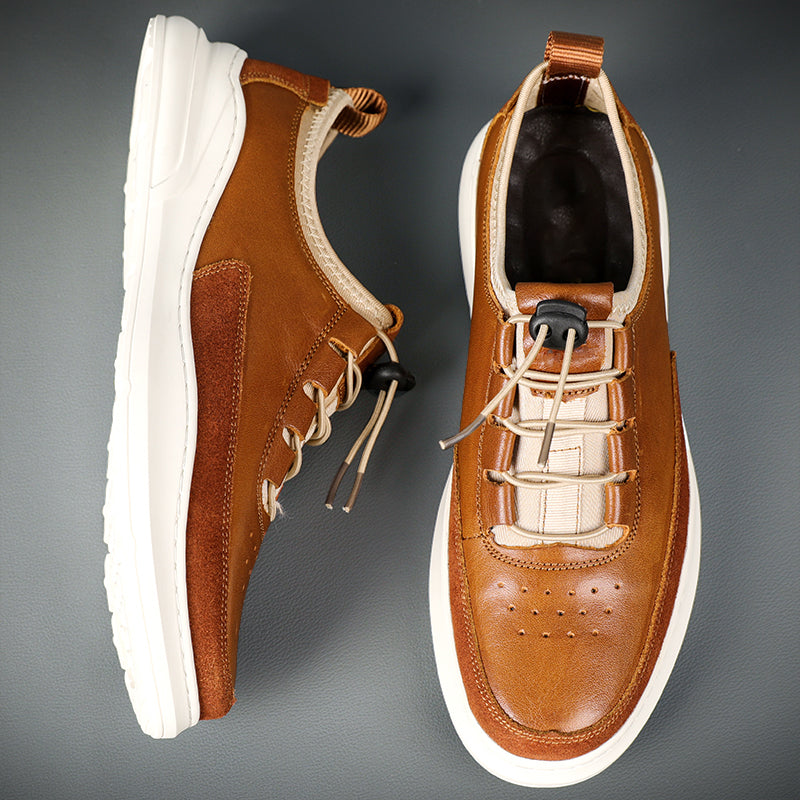 The Lombardo - Genuine Leather Casual Sneakers For Men - Ashour Shoes