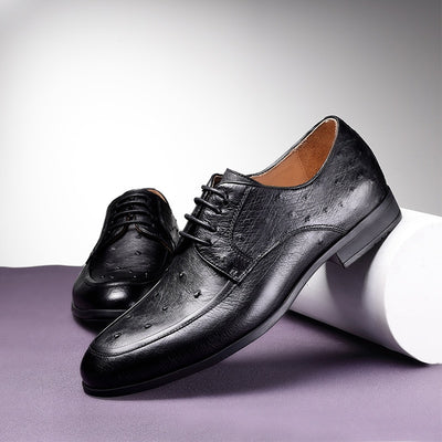 Lo Struthio - Luxurious Ostrich Leather Oxford Shoes For Men